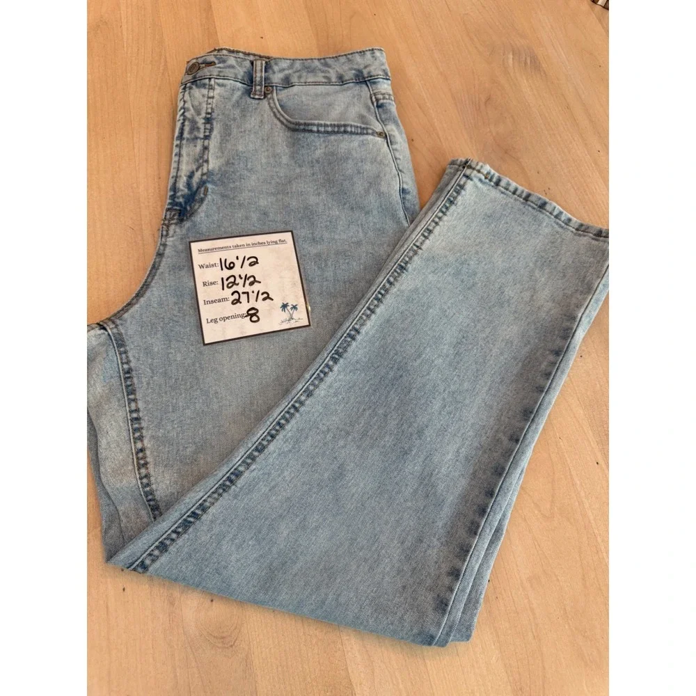 Frye Denim Jeans Womens Size 12 Acid Wash High Rise‎ Mom Jeans Casual